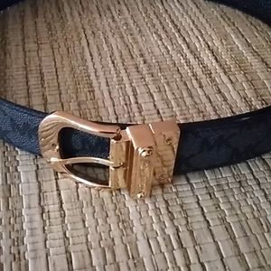 Black logo Michael Kors reversible belt